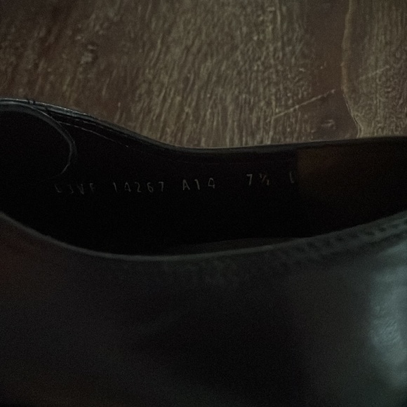 Salvatore Ferragamo Vintage Delirio Black Calf Leather Lace Up Dress Shoes 7 1/2 - Picture 7 of 16